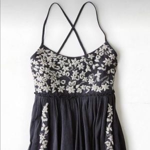 Boho dress - grey and white